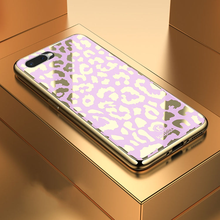 Leopard Pattern Electroplating Soft Frame Plexiglass Mirror Protective Case, For:For OPPO R15X /  K1