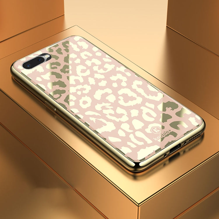 Leopard Pattern Electroplating Soft Frame Plexiglass Mirror Protective Case, For:For OPPO R15X /  K1