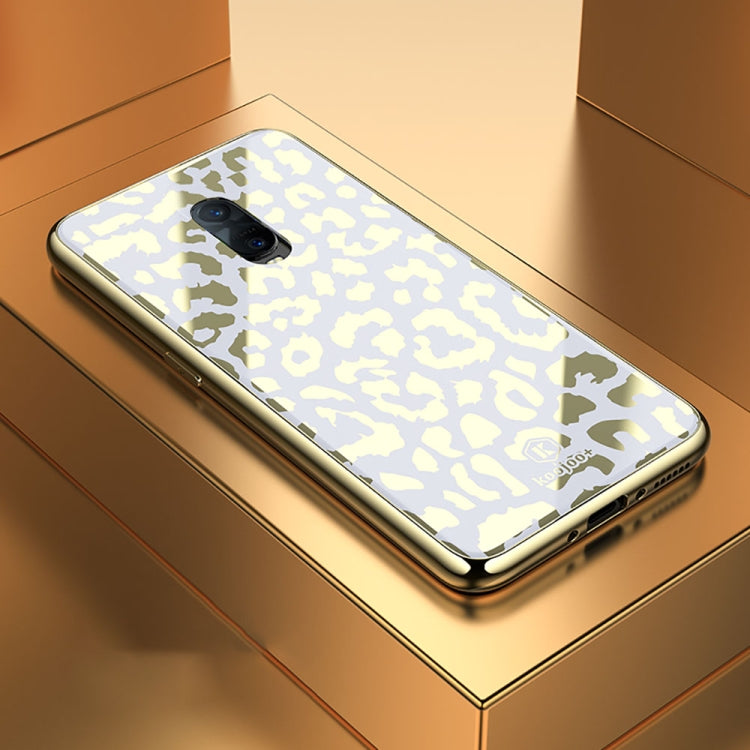 Leopard Pattern Electroplating Soft Frame Plexiglass Mirror Protective Case, For:For  OPPO R17