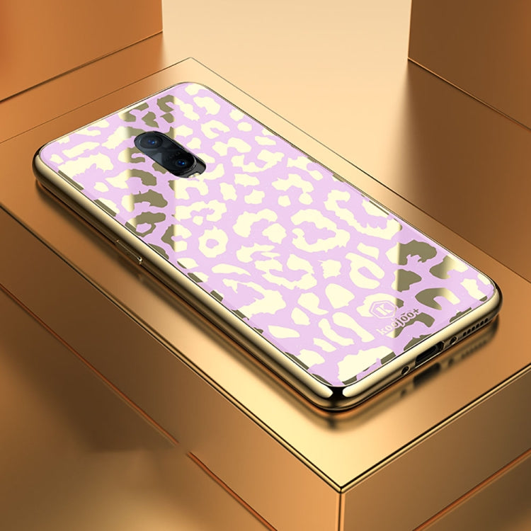 Leopard Pattern Electroplating Soft Frame Plexiglass Mirror Protective Case, For:For  OPPO R17