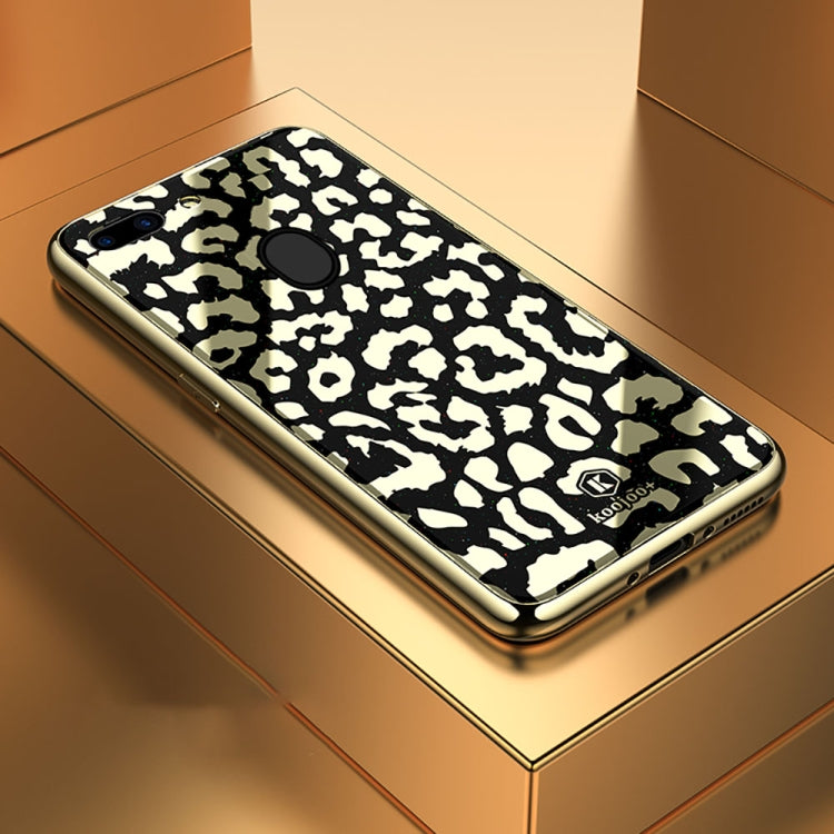 Leopard Pattern Electroplating Soft Frame Plexiglass Mirror Protective Case, For:For  OPPO R15 Dream Mirror Edition / R15 Pro