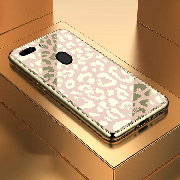 Leopard Pattern Electroplating Soft Frame Plexiglass Mirror Protective Case, For:For  OPPO R15 Dream Mirror Edition / R15 Pro