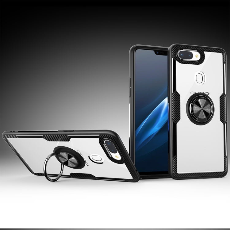 Scratchproof TPU + Acrylic Ring Bracket Protective Case For OPPO R15