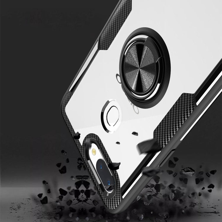 Scratchproof TPU + Acrylic Ring Bracket Protective Case For OPPO R15