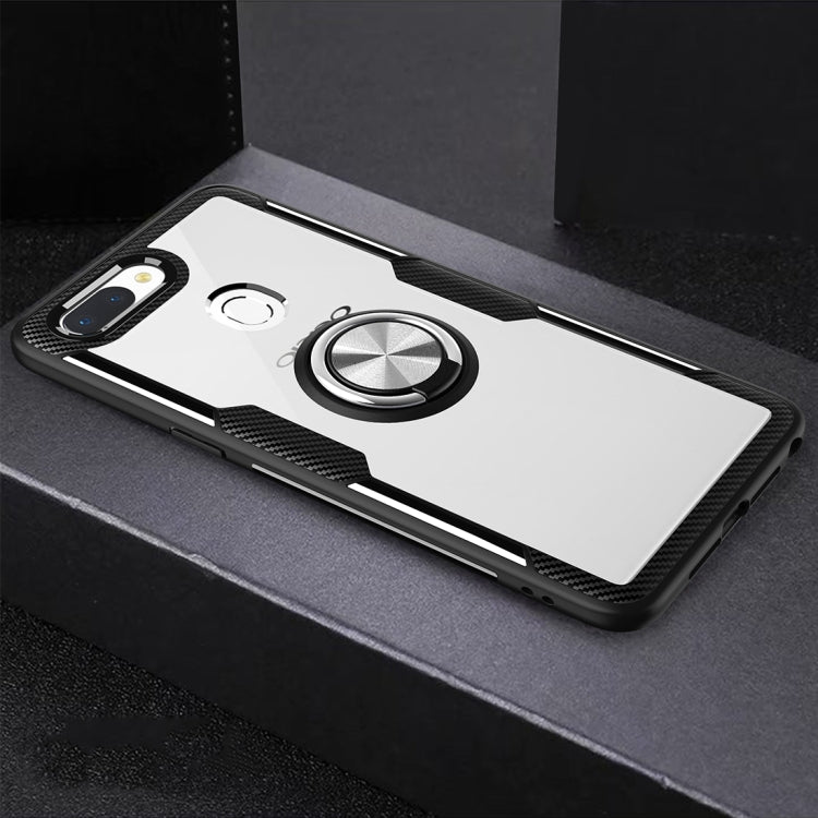Scratchproof TPU + Acrylic Ring Bracket Protective Case For OPPO R15