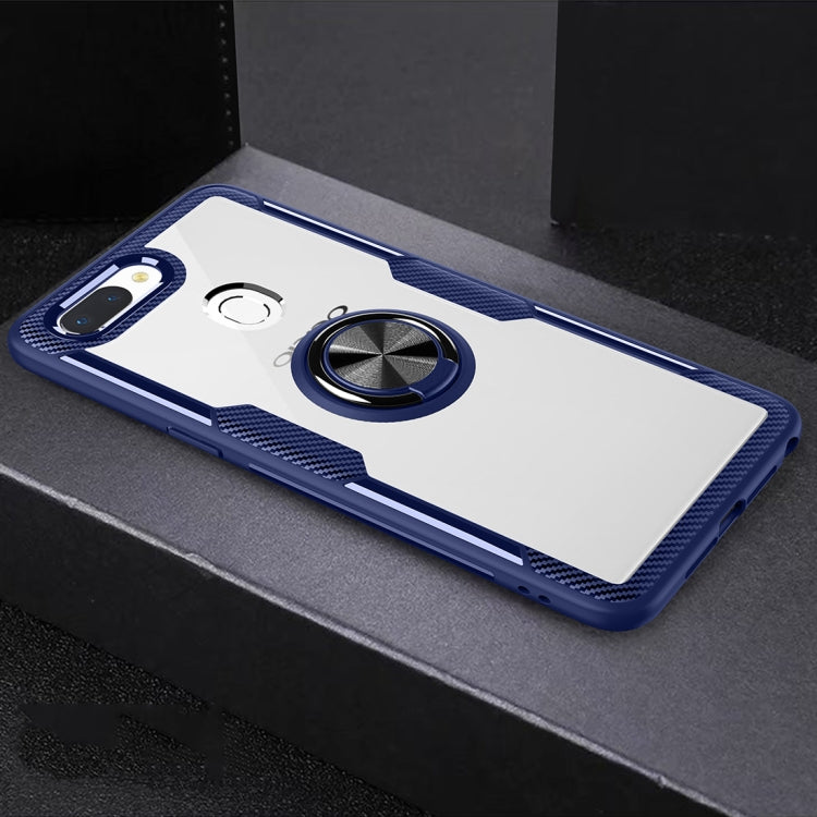 Scratchproof TPU + Acrylic Ring Bracket Protective Case For OPPO R15 Pro
