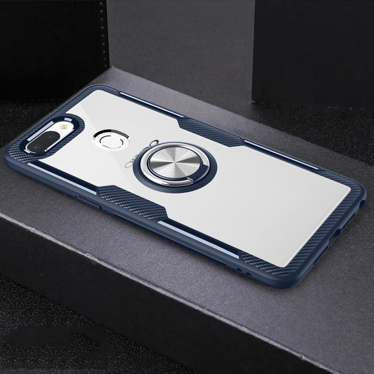 Scratchproof TPU + Acrylic Ring Bracket Protective Case For OPPO R15 Pro
