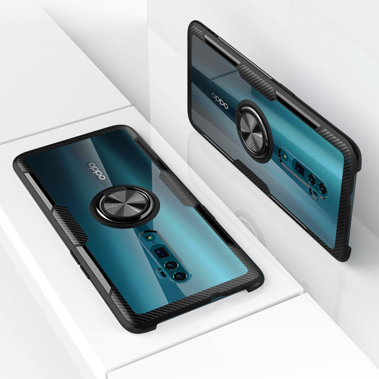 Scratchproof TPU + Acrylic Ring Bracket Protective Case For OPPO Reno 10x zoom