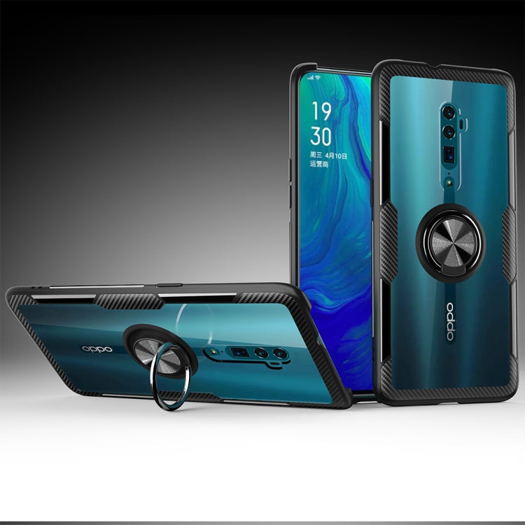 Scratchproof TPU + Acrylic Ring Bracket Protective Case For OPPO Reno 10x zoom