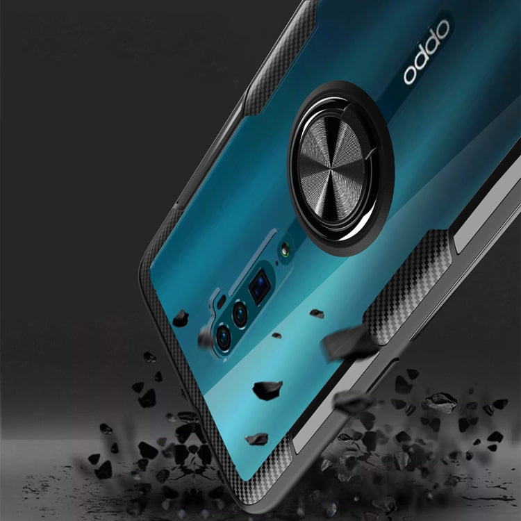 Scratchproof TPU + Acrylic Ring Bracket Protective Case For OPPO Reno 10x zoom