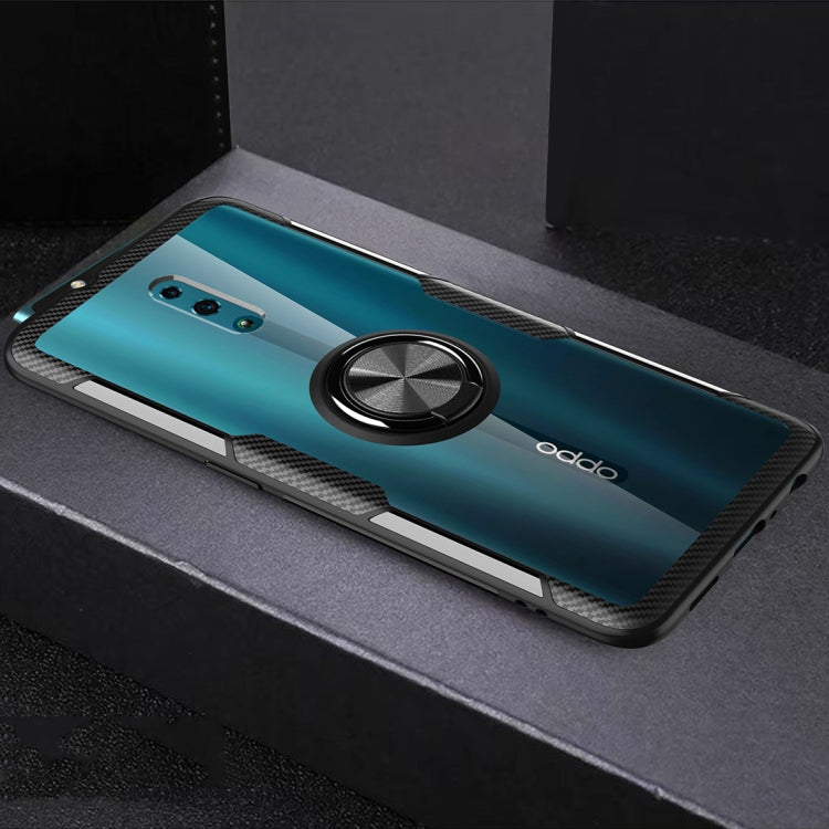 Scratchproof TPU + Acrylic Ring Bracket Protective Case For OPPO Reno