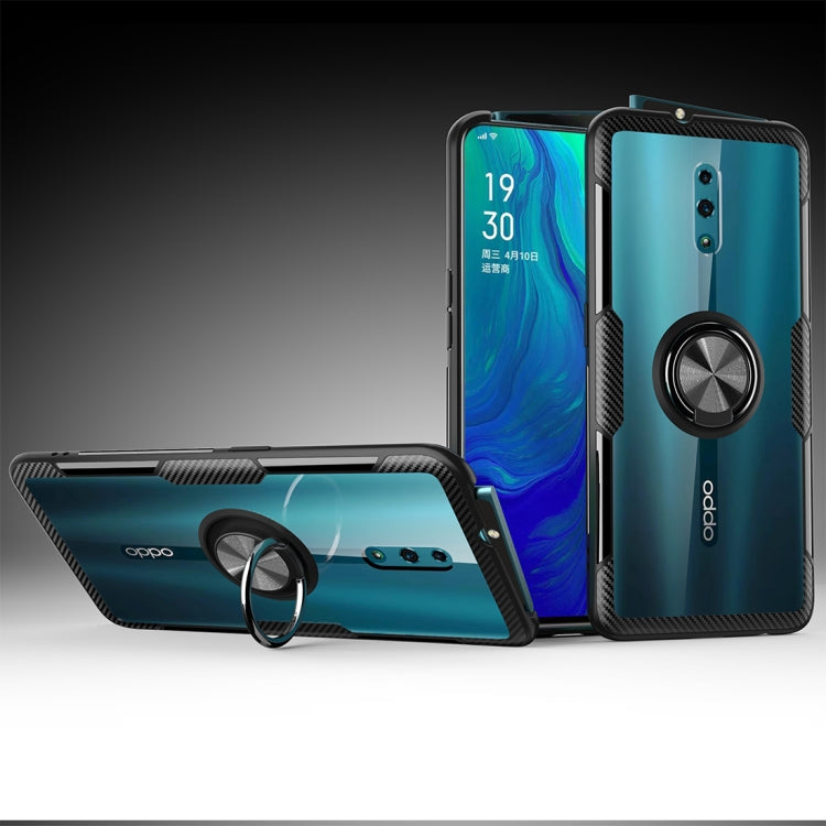 Scratchproof TPU + Acrylic Ring Bracket Protective Case For OPPO Reno