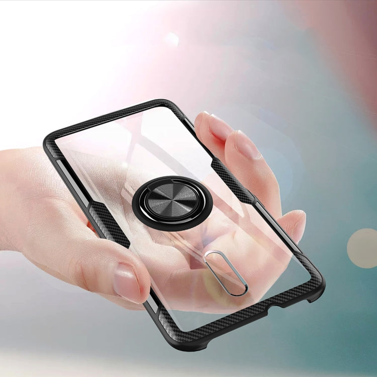 Scratchproof TPU + Acrylic Ring Bracket Protective Case For OPPO Reno