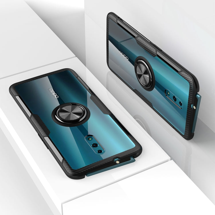 Scratchproof TPU + Acrylic Ring Bracket Protective Case For OPPO Reno