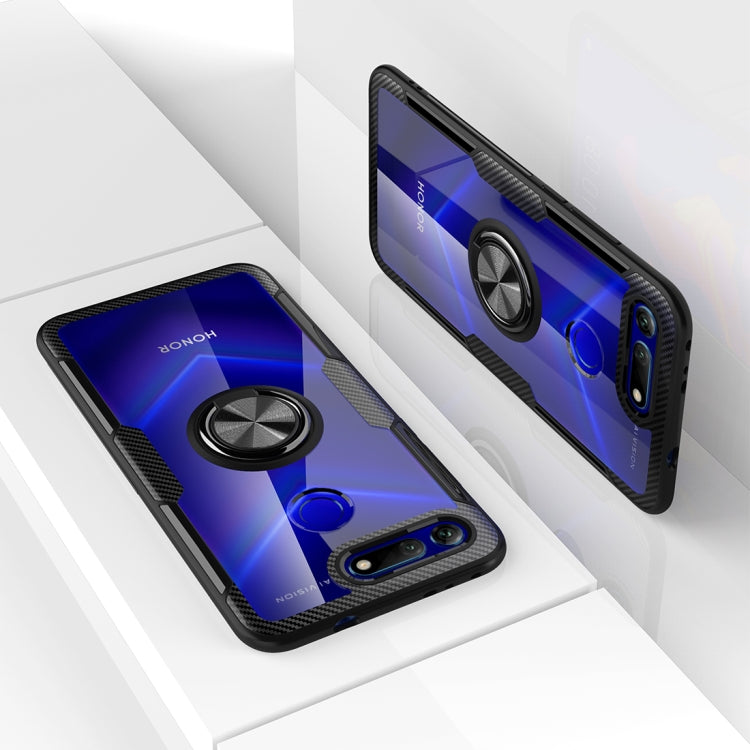 Scratchproof TPU + Acrylic Ring Bracket Protective Case For Huawei Honor View 20