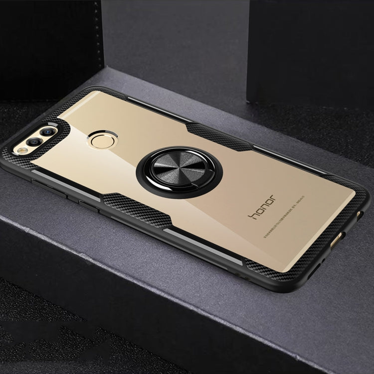 Scratchproof TPU + Acrylic Ring Bracket Protective Case For Huawei Honor 7X