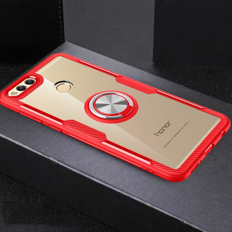 Scratchproof TPU + Acrylic Ring Bracket Protective Case For Huawei Honor 7X