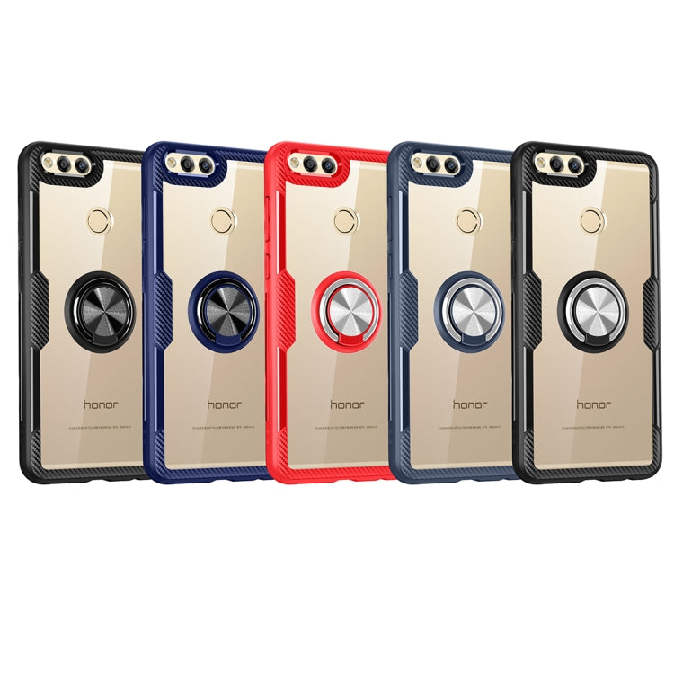 Scratchproof TPU + Acrylic Ring Bracket Protective Case For Huawei Honor 7X