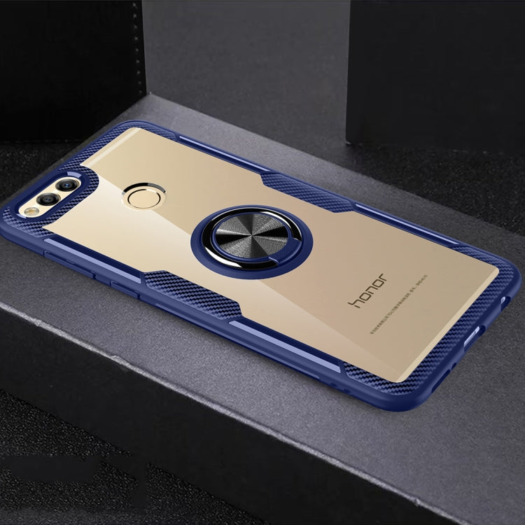 Scratchproof TPU + Acrylic Ring Bracket Protective Case For Huawei Honor 7X