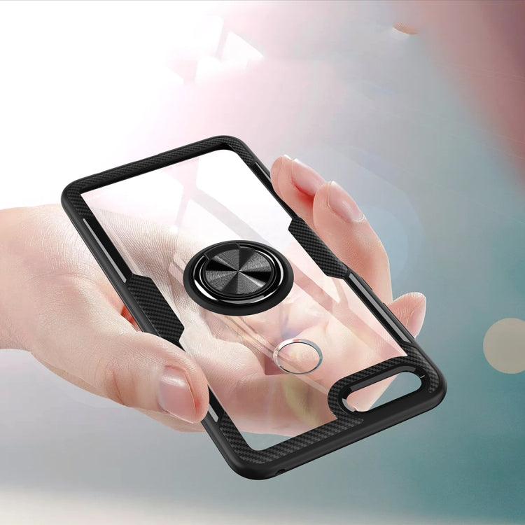 Scratchproof TPU + Acrylic Ring Bracket Protective Case For Huawei Honor 7X