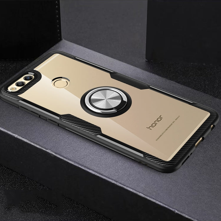 Scratchproof TPU + Acrylic Ring Bracket Protective Case For Huawei Honor 7X