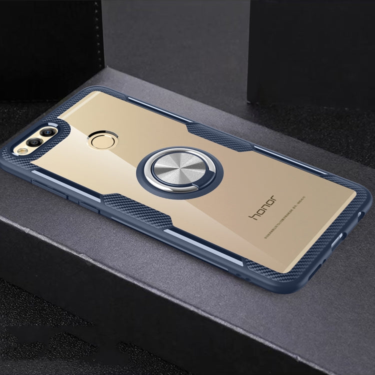 Scratchproof TPU + Acrylic Ring Bracket Protective Case For Huawei Honor 7X