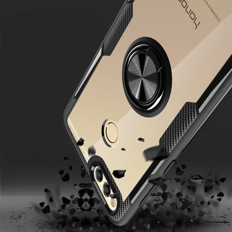 Scratchproof TPU + Acrylic Ring Bracket Protective Case For Huawei Honor 7X