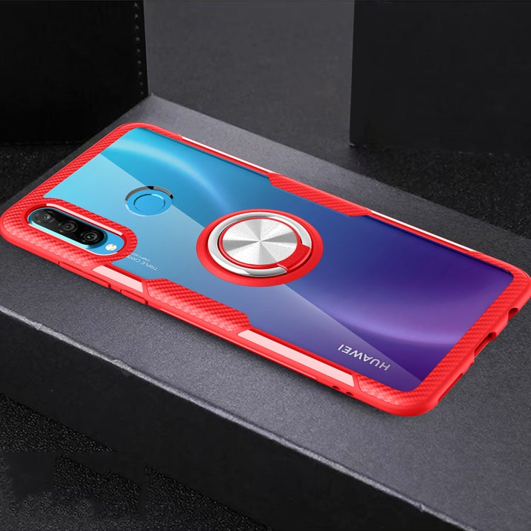 Scratchproof TPU + Acrylic Ring Bracket Protective Case For Huawei Nova 4e