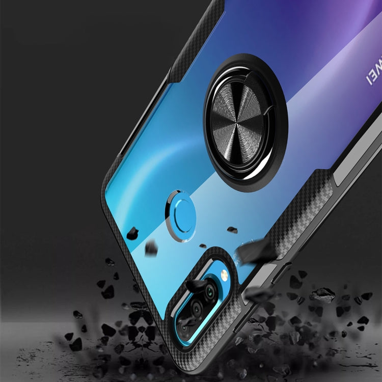 Scratchproof TPU + Acrylic Ring Bracket Protective Case For Huawei Nova 4e
