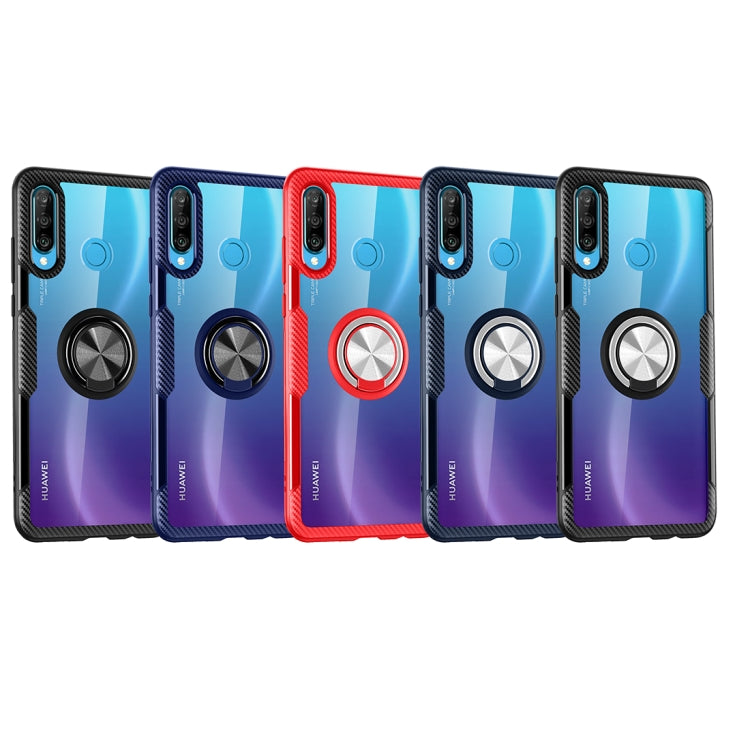 Scratchproof TPU + Acrylic Ring Bracket Protective Case For Huawei Nova 4e