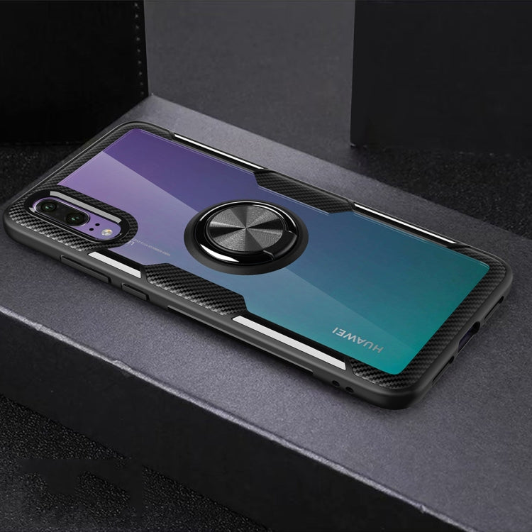 Scratchproof TPU + Acrylic Ring Bracket Protective Case For Huawei P20