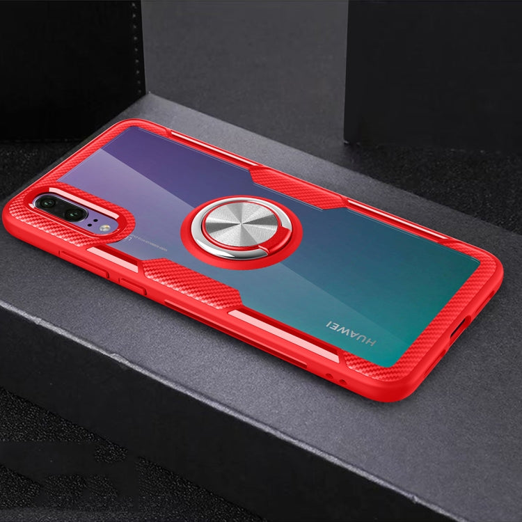 Scratchproof TPU + Acrylic Ring Bracket Protective Case For Huawei P20