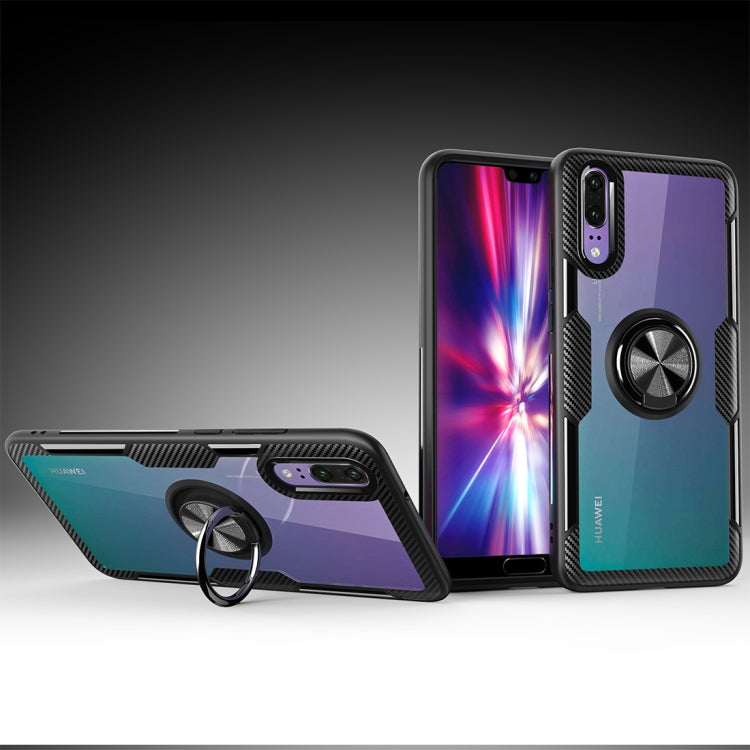 Scratchproof TPU + Acrylic Ring Bracket Protective Case For Huawei P20