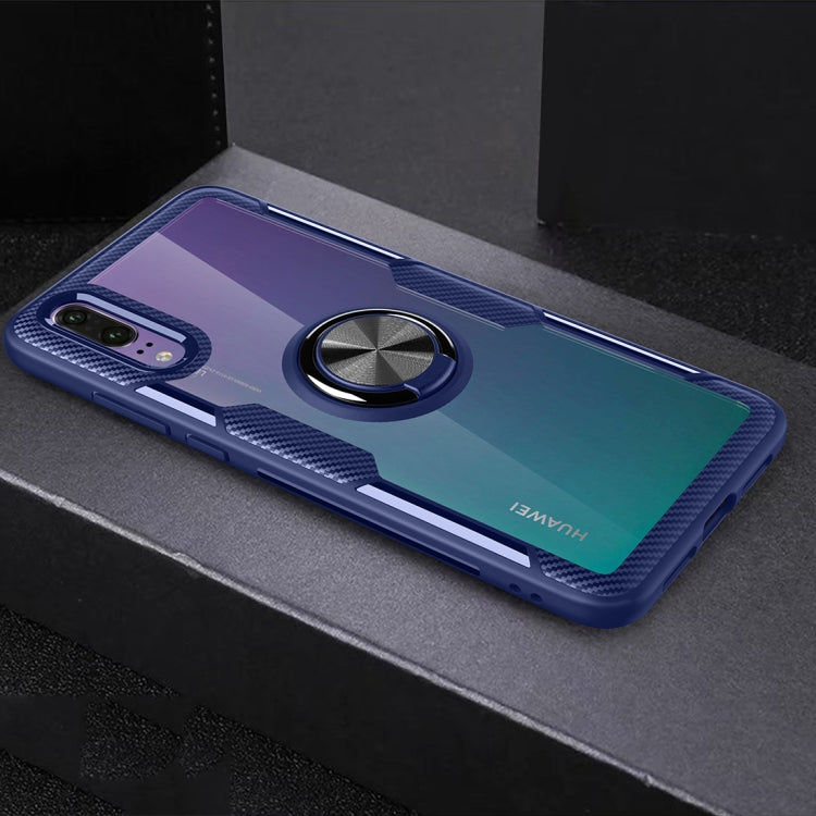 Scratchproof TPU + Acrylic Ring Bracket Protective Case For Huawei P20