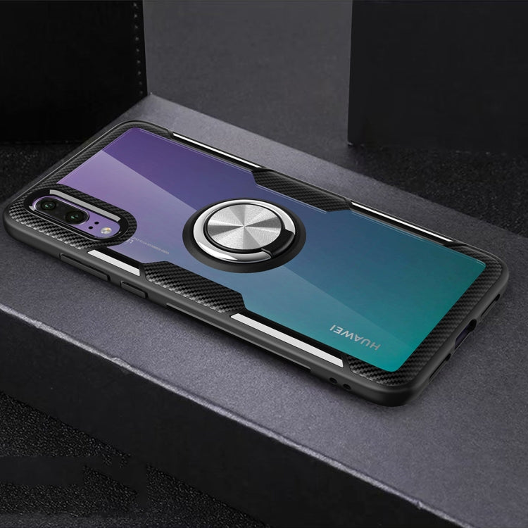 Scratchproof TPU + Acrylic Ring Bracket Protective Case For Huawei P20