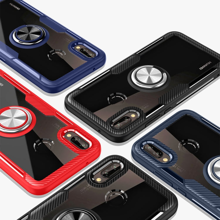 Scratchproof TPU + Acrylic Ring Bracket Protective Case For Huawei P20 Lite