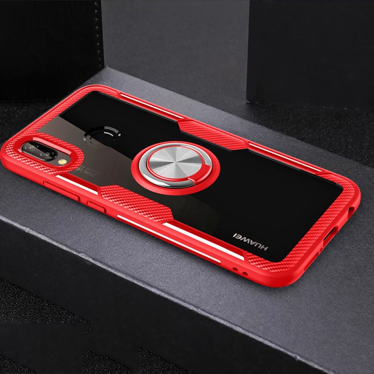Scratchproof TPU + Acrylic Ring Bracket Protective Case For Huawei P20 Lite