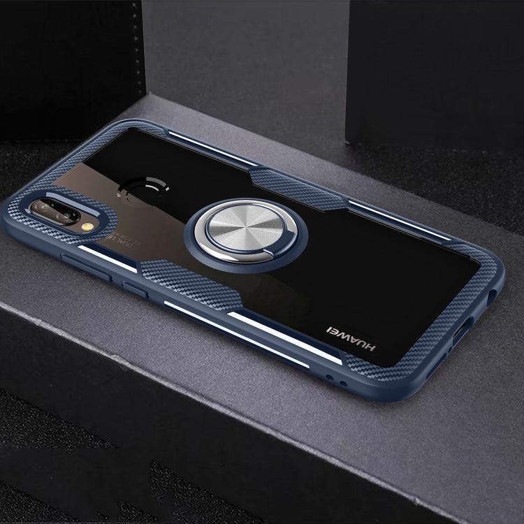 Scratchproof TPU + Acrylic Ring Bracket Protective Case For Huawei P20 Lite