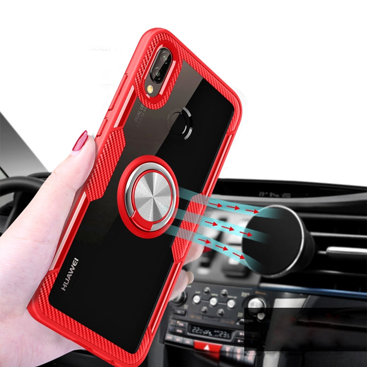 Scratchproof TPU + Acrylic Ring Bracket Protective Case For Huawei P20 Lite