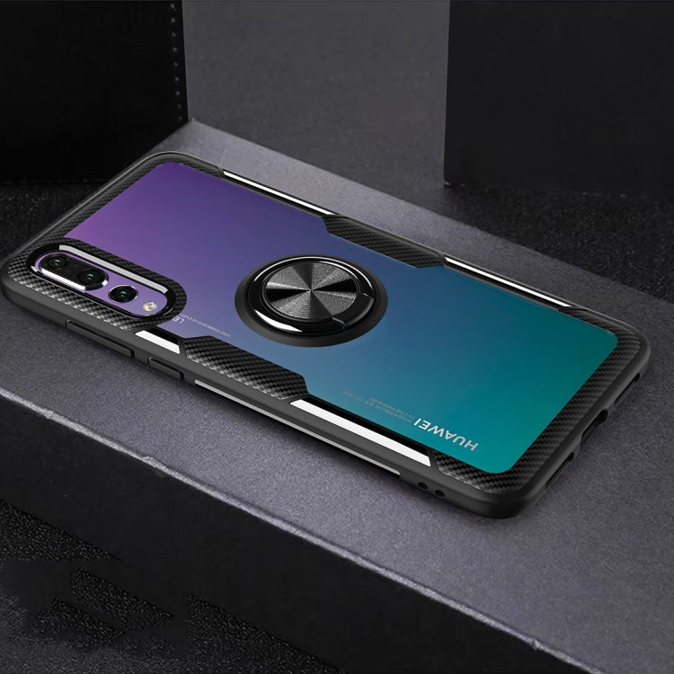 Scratchproof TPU + Acrylic Ring Bracket Protective Case For Huawei P20 Pro