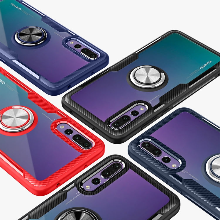 Scratchproof TPU + Acrylic Ring Bracket Protective Case For Huawei P20 Pro