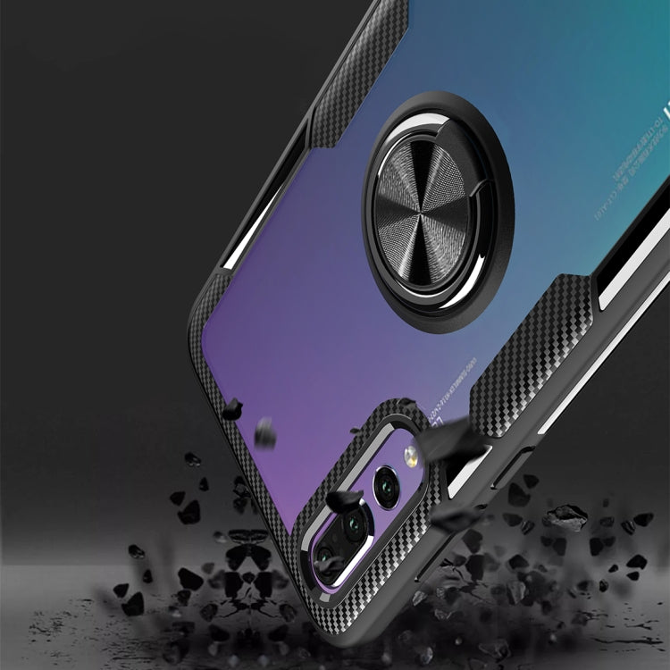Scratchproof TPU + Acrylic Ring Bracket Protective Case For Huawei P20 Pro