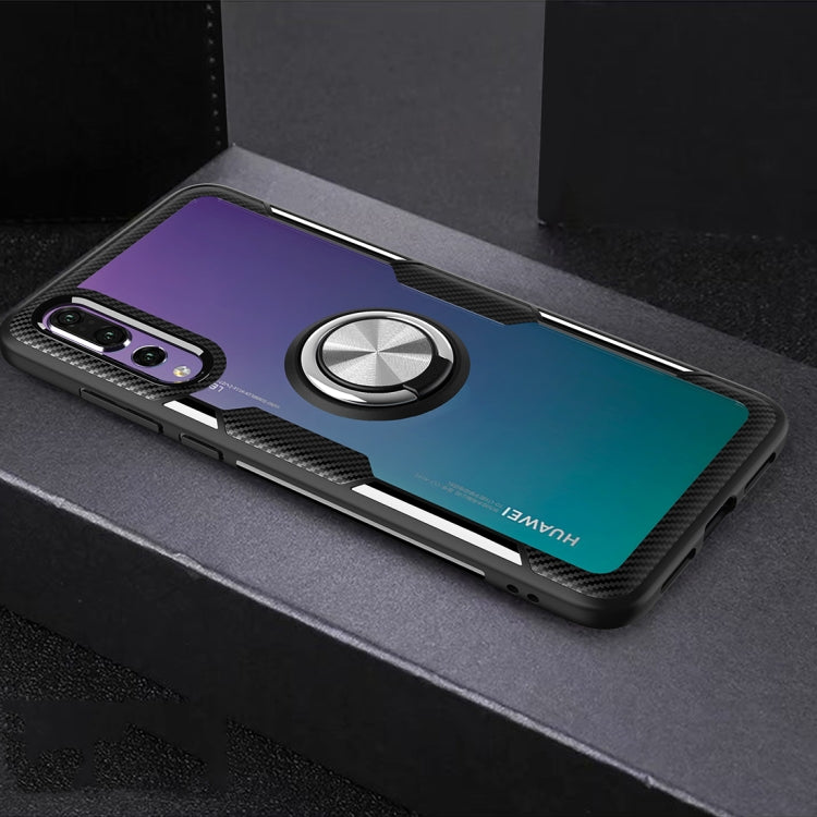 Scratchproof TPU + Acrylic Ring Bracket Protective Case For Huawei P20 Pro