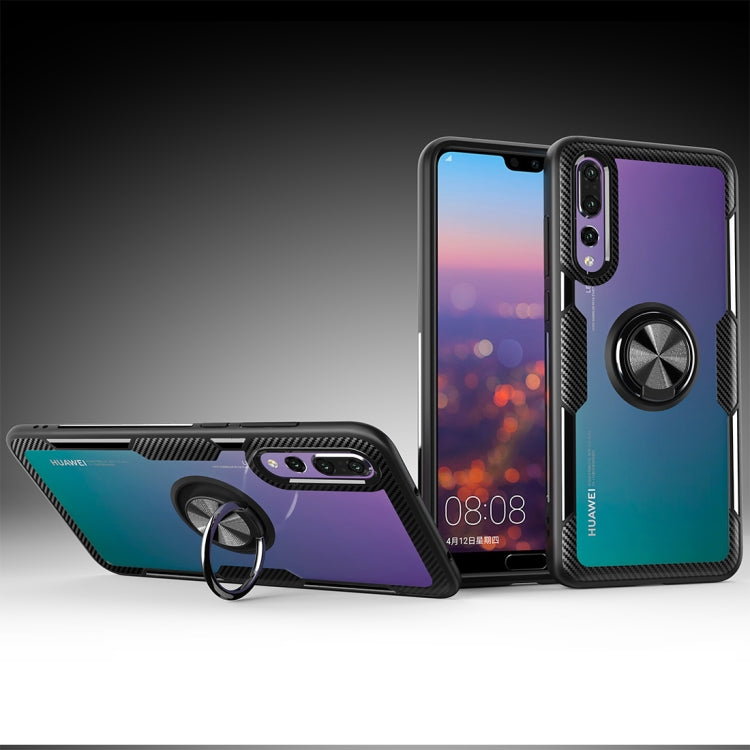 Scratchproof TPU + Acrylic Ring Bracket Protective Case For Huawei P20 Pro