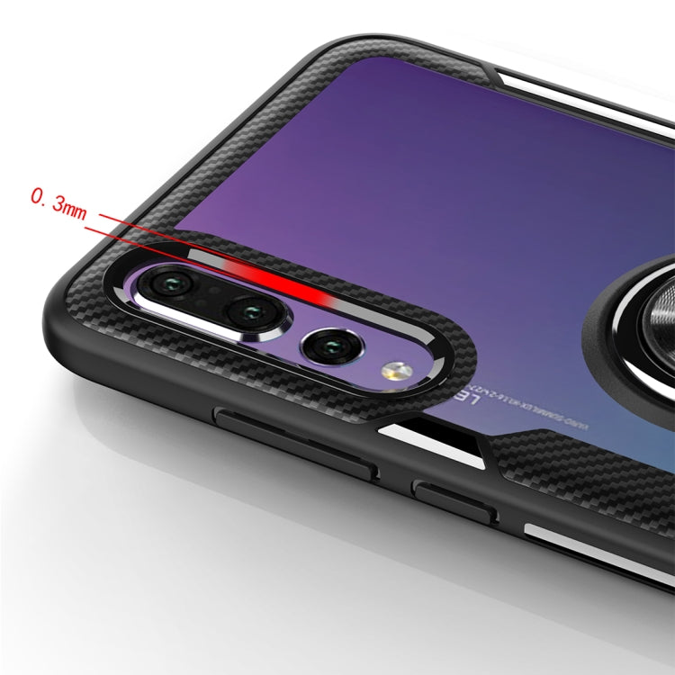 Scratchproof TPU + Acrylic Ring Bracket Protective Case For Huawei P20 Pro