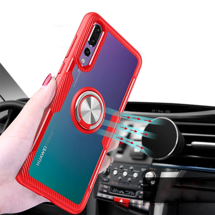 Scratchproof TPU + Acrylic Ring Bracket Protective Case For Huawei P20 Pro
