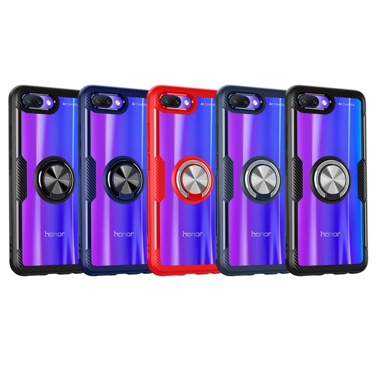 Scratchproof TPU + Acrylic Ring Bracket Protective Case For Huawei Honor 10