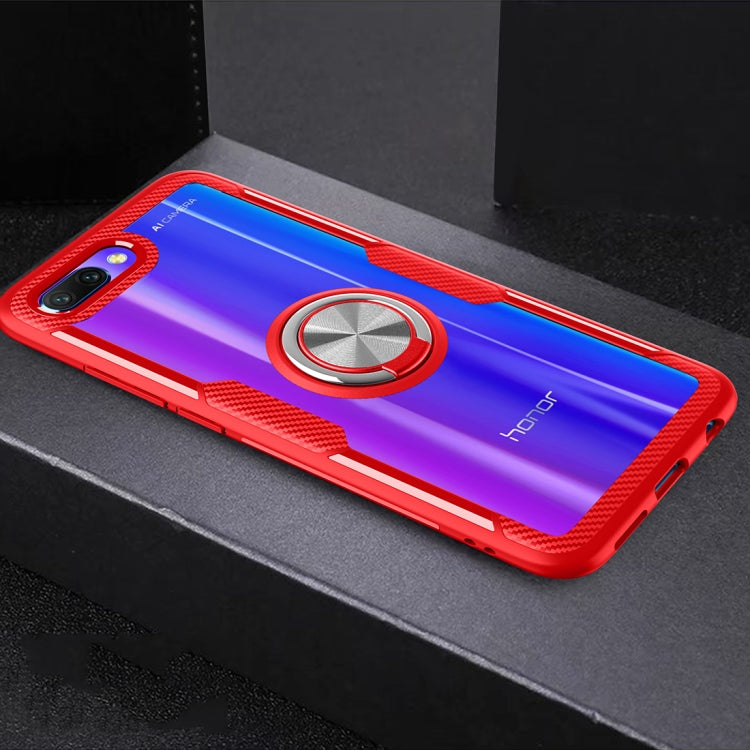 Scratchproof TPU + Acrylic Ring Bracket Protective Case For Huawei Honor 10