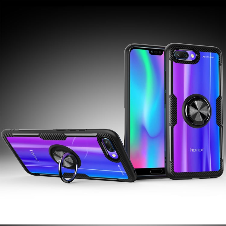 Scratchproof TPU + Acrylic Ring Bracket Protective Case For Huawei Honor 10