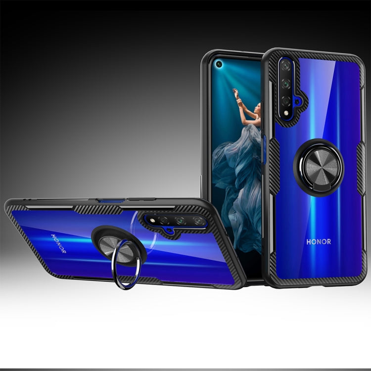 Scratchproof TPU + Acrylic Ring Bracket Protective Case For Huawei Honor 20